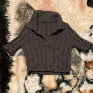 Cozy Charcoal Cowl Neck Sweater